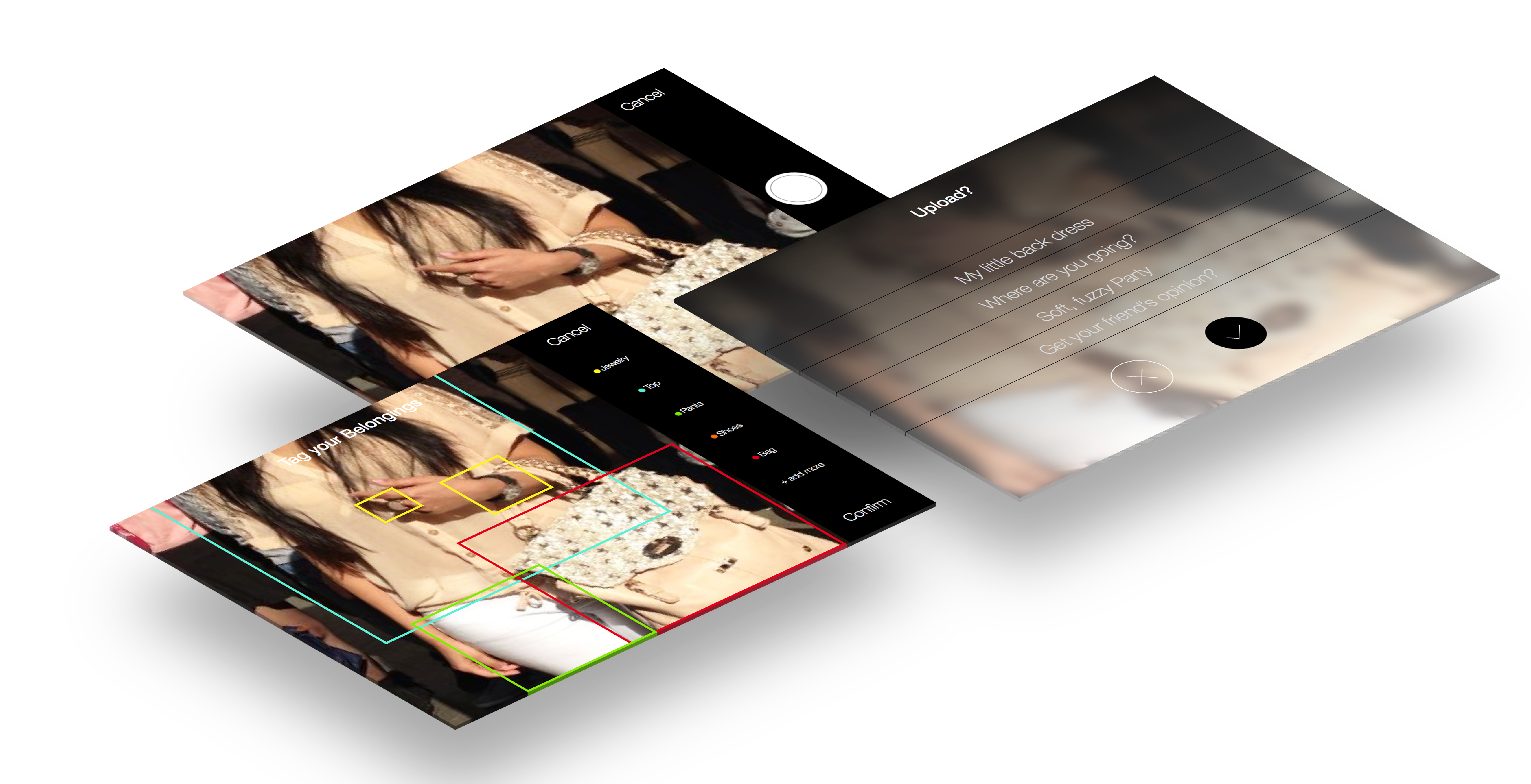 smart closet wireframes